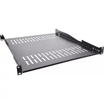 Prateleira InLine 19 polegadas, 550 mm, 50 kg, 1U, RAL 9005 preto
