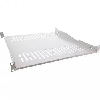 Prateleira InLine 19 polegadas, 550 mm, 50 kg, 1U, RAL 7035 cinzento