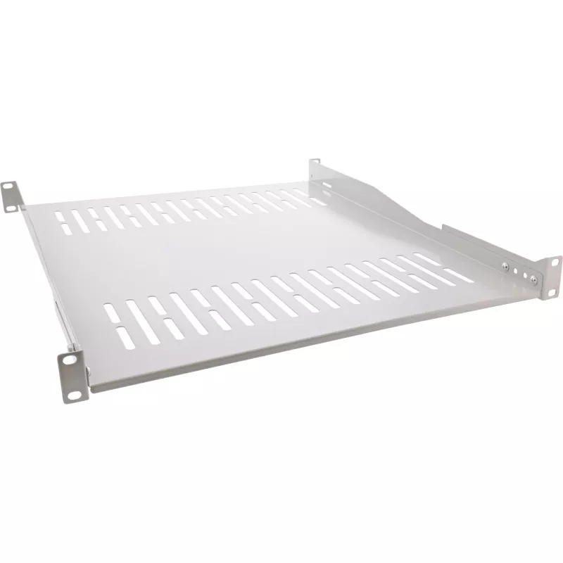 Prateleira InLine 19 polegadas, 550 mm, 50 kg, 1U, RAL 7035 cinzento