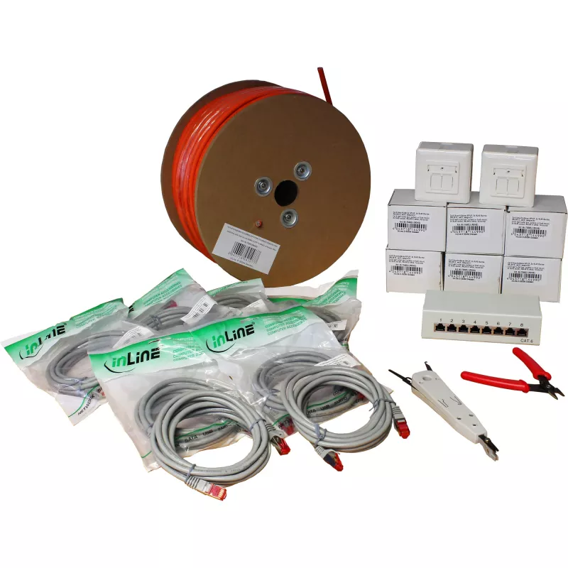 Cabo de rede InLine 20155I 100 m Cat6 S/FTP (S-STP)