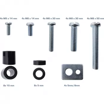 Conjunto de montagem InLine 23100A 40 unidades zinco para suporte de parede para TV