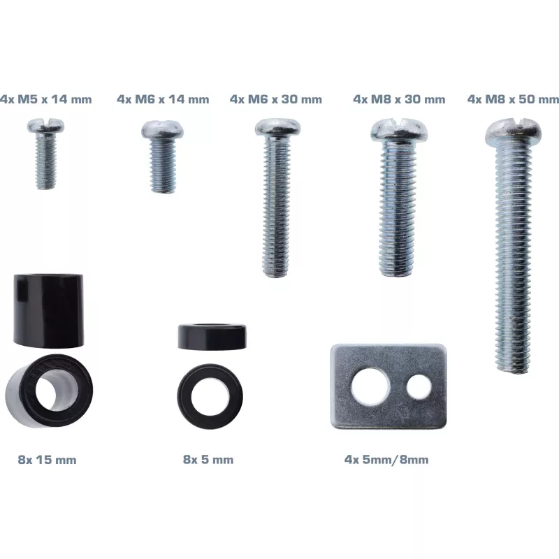 Conjunto de montagem InLine 23100A 40 unidades zinco para suporte de parede para TV