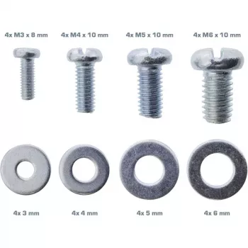 Conjunto de parafusos InLine 32 peças para suportes de projetor