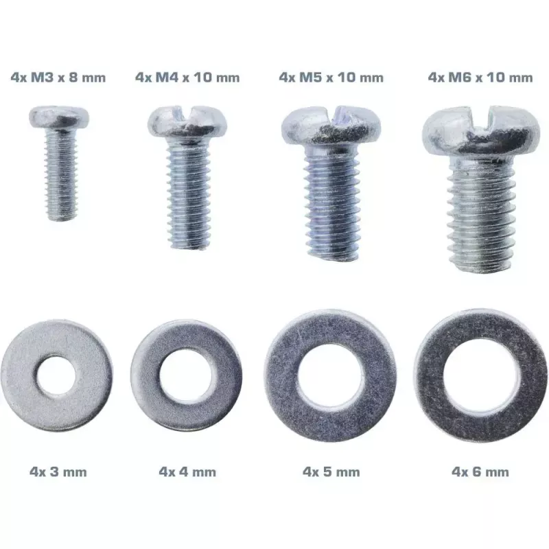 Conjunto de parafusos InLine 32 peças para suportes de projetor