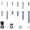 Conjunto de parafusos InLine 68 peças para suporte de parede para TV, conjunto de montagem, parede, zinco, 68 unid., 100 mm, 150 mm