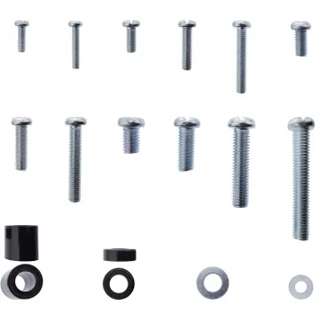 Conjunto de parafusos InLine 68 peças para suporte de parede para TV, conjunto de montagem, parede, zinco, 68 unid., 100 mm, 150 mm