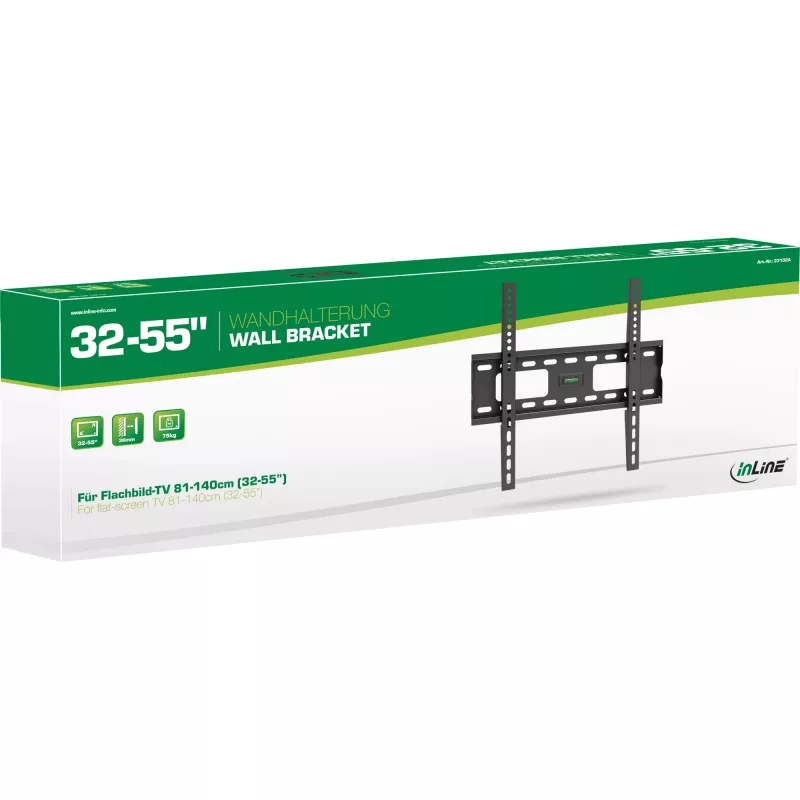 Suporte de parede InLine para TFT / LED / Plasma 81 - 140cm 32 - 55 polegadas máx. 75kg