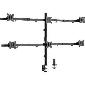 Suporte de mesa InLine para 6x TV / LED / TFT até 81cm 32 polegadas máx. 7kg preto