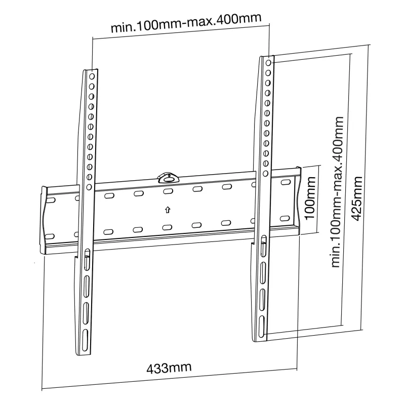 Suporte de parede InLine Basic 23112A para televisores de ecrã plano 32–55 polegadas