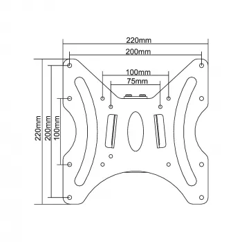 Suporte de parede InLine para TFT 58-107cm 23 - 42 polegadas máx. 30kg
