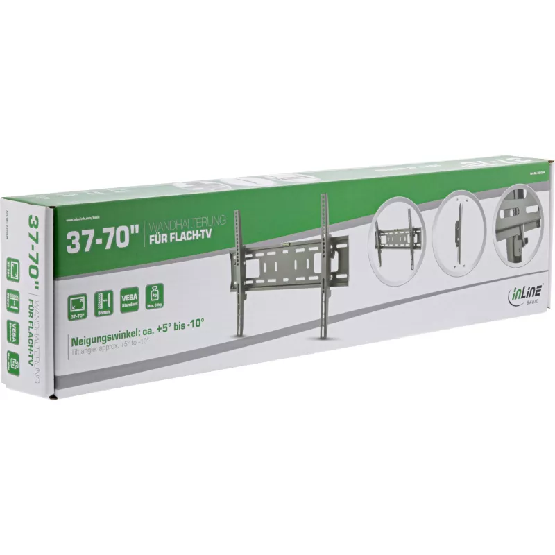 Suporte de parede InLine Basic 23120A para televisores de ecrã plano 37-70 polegadas