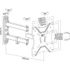 Suporte de parede InLine Basic, para TV de ecrã plano 58-107cm (23-42 polegadas)