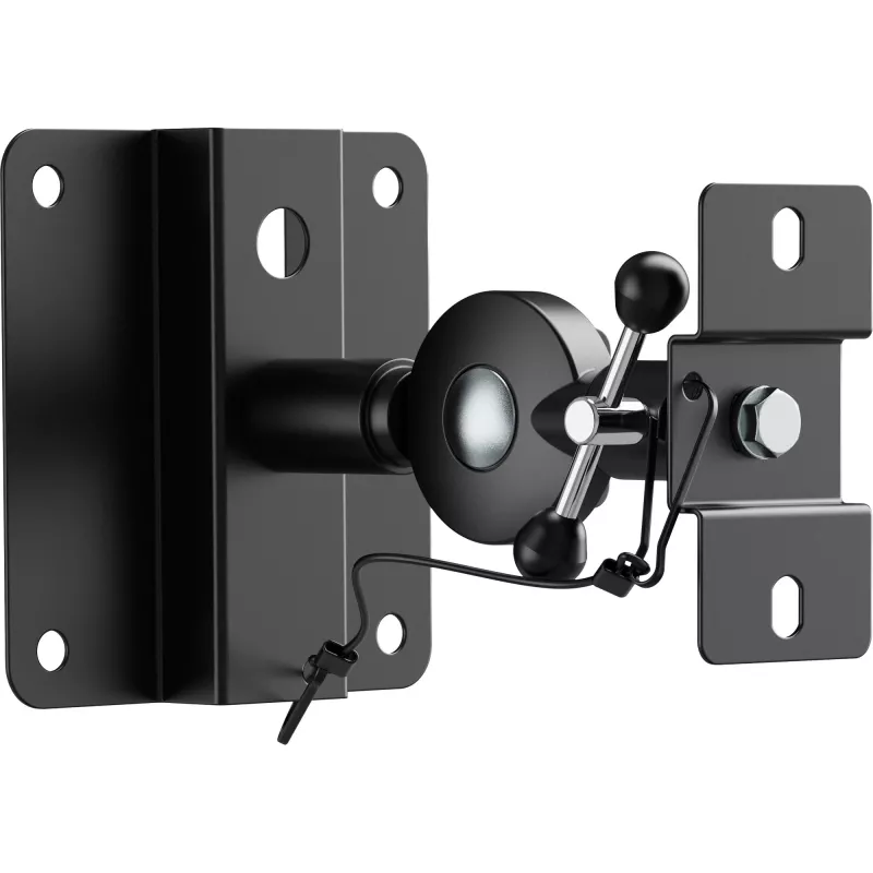 Suporte de parede para colunas InLine 23126B preto conjunto de 2