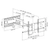 Suporte de parede para TV InLine XL braço Full-Motion, para televisores de ecrã plano 43-80 polegadas, máx. 50kg