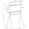 Suporte de TV InLine woodstand Studio, para ecrãs 49 polegadas-70 polegadas (124-178cm), máx. 40kg