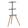 Suporte de TV de chão InLine 23133W para ecrãs de 43–65 polegadas com prateleira, suporte autónomo