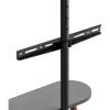 Suporte de TV de chão InLine 23133W para ecrãs de 43–65 polegadas com prateleira, suporte autónomo