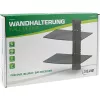 Suporte de parede InLine, para DVD, Blu-ray, recetor de satélite, máx. 8 kg, preto