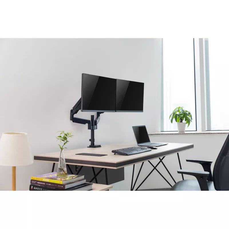 Suporte de mesa InLine com elevador para dois monitores até 82 cm (32 polegadas), 9 kg