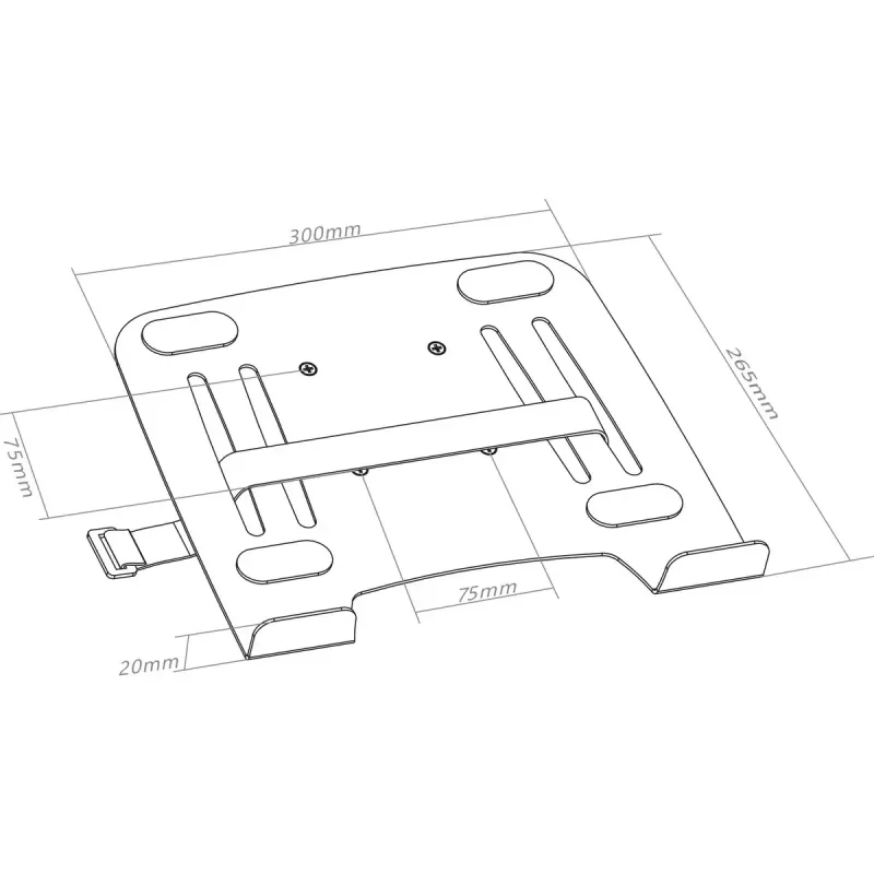 Suporte de secretária / suporte para portátil InLine com adaptador VESA 75