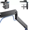 InLine suporte de secretária com braço articulado e USB3.0, móvel, para 3 ecrãs até 27 polegadas