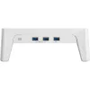 InLine Monitor Platform+, 2x USB 3.2 Gen1 e carregamento QC3, 80mm, máx. 15kg