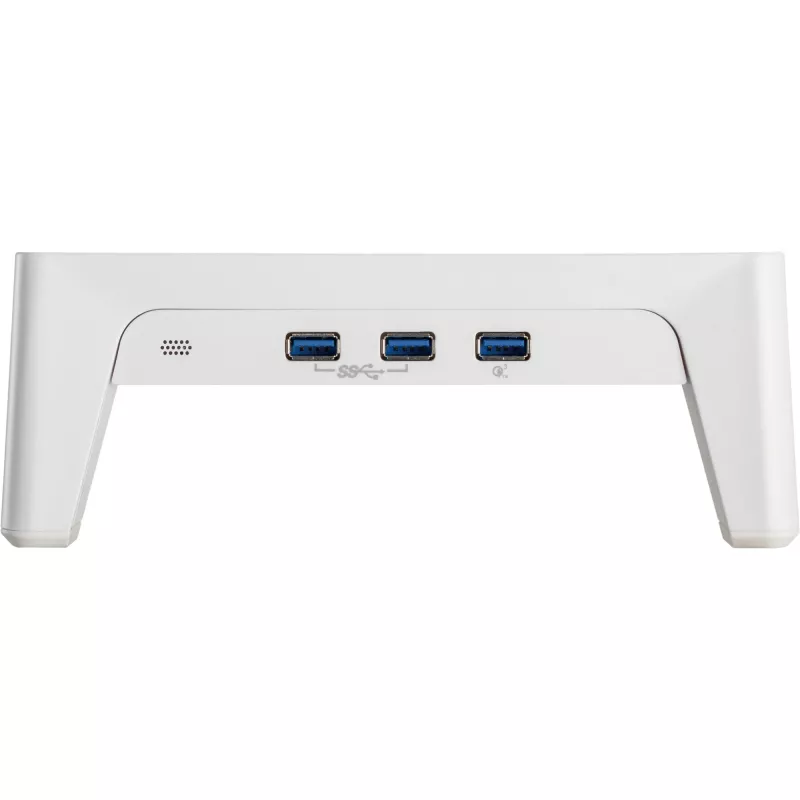 InLine Monitor Platform+, 2x USB 3.2 Gen1 e carregamento QC3, 80mm, máx. 15kg
