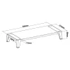 InLine Monitor Platform+, 2x USB 3.2 Gen1 e carregamento QC3, 80mm, máx. 15kg