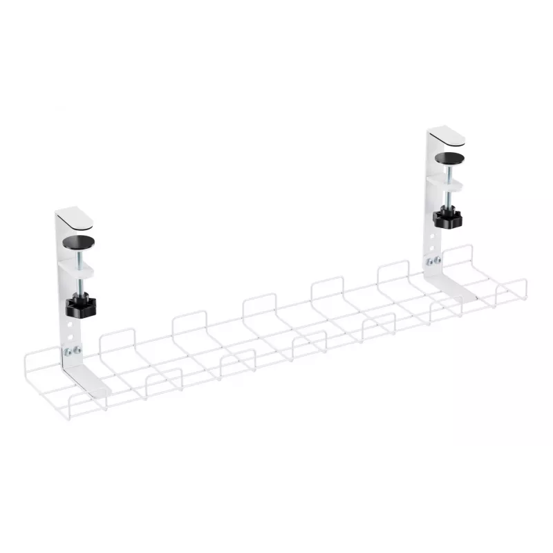 InLine 23190H Grelha de gestão de cabos 60 cm para montagem sob a secretária, branco