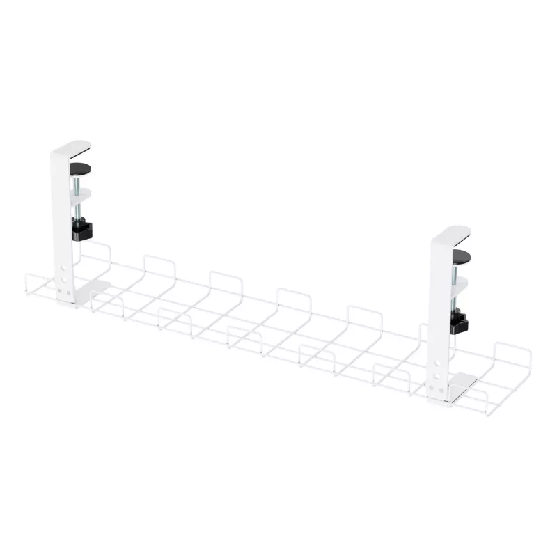 InLine 23190H Grelha de gestão de cabos 60 cm para montagem sob a secretária, branco