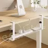 InLine 23190H Grelha de gestão de cabos 60 cm para montagem sob a secretária, branco