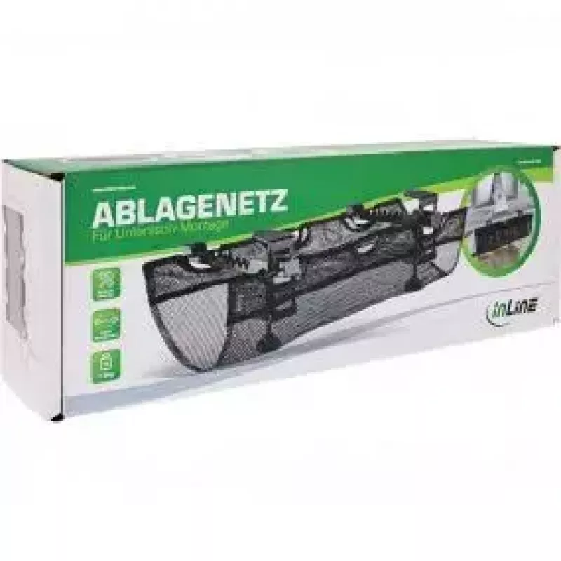 Calha para cabos InLine 23199B preta rede de arrumação sob a secretária 610x240x390 mm