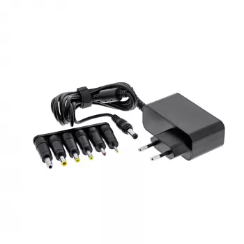 Fonte de alimentação universal InLine, 12 V / 24 W com 6 fichas intercambiáveis