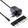 InLine fonte de alimentação universal 12W, 110-240V para 3-12V, máx. 1200mA