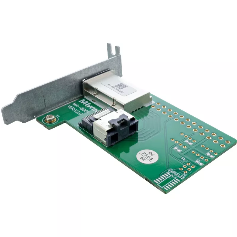 Suporte adaptador SAS low-profile InLine externo SFF-8088 / interno SFF-8087