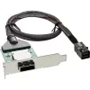 Suporte adaptador SAS HD low-profile InLine ext. SFF-8088 / int. SFF-8643 0,5 m