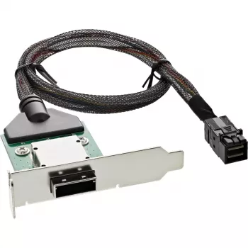 Suporte adaptador SAS HD low-profile InLine ext. SFF-8088 / int. SFF-8643 0,5 m