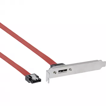 InLine 27902 painel eSATA, conector fêmea eSATA para SATA interno, 0,5 m