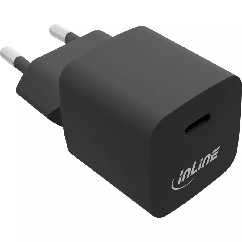 InLine carregador USB-C único, Power Delivery, PPS, 33W, preto