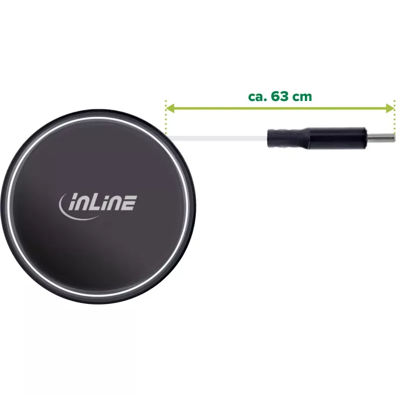 Carregador móvel universal InLine 31502R preto isqueiro carregamento rápido automóvel
