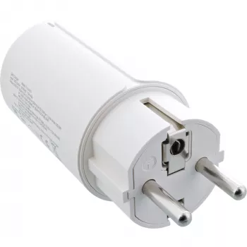 InLine fonte de alimentação USB PD, carregador GaN, 3 portas, USB-C duplo + USB-A, 65W, branco