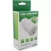 InLine fonte de alimentação USB PD, carregador GaN, 3 portas, USB-C duplo + USB-A, 65W, branco