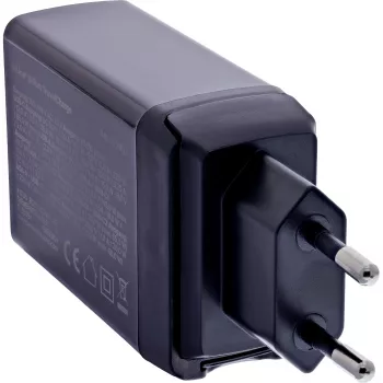 Carregador móvel universal InLine 31516D preto carregamento rápido AC para interiores