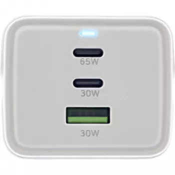 Fonte de alimentação USB InLine, carregador GaN, 2x USB-C, 1x USB-A, PD 3.0, tomada de segurança
