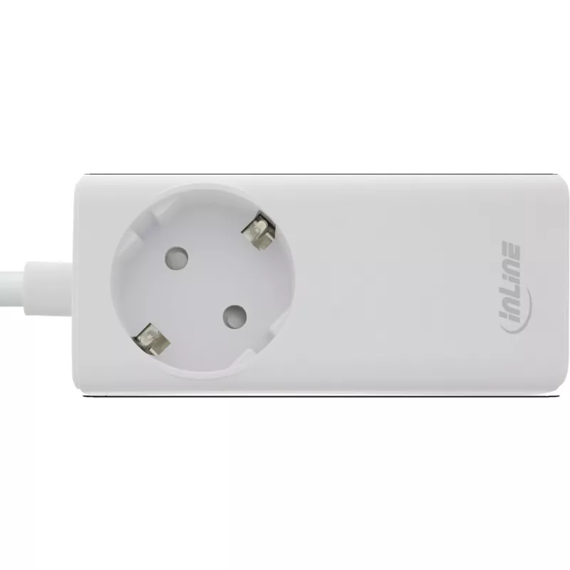 Fonte de alimentação USB InLine, carregador GaN, 2x USB-C, 1x USB-A, PD 3.0, tomada de segurança