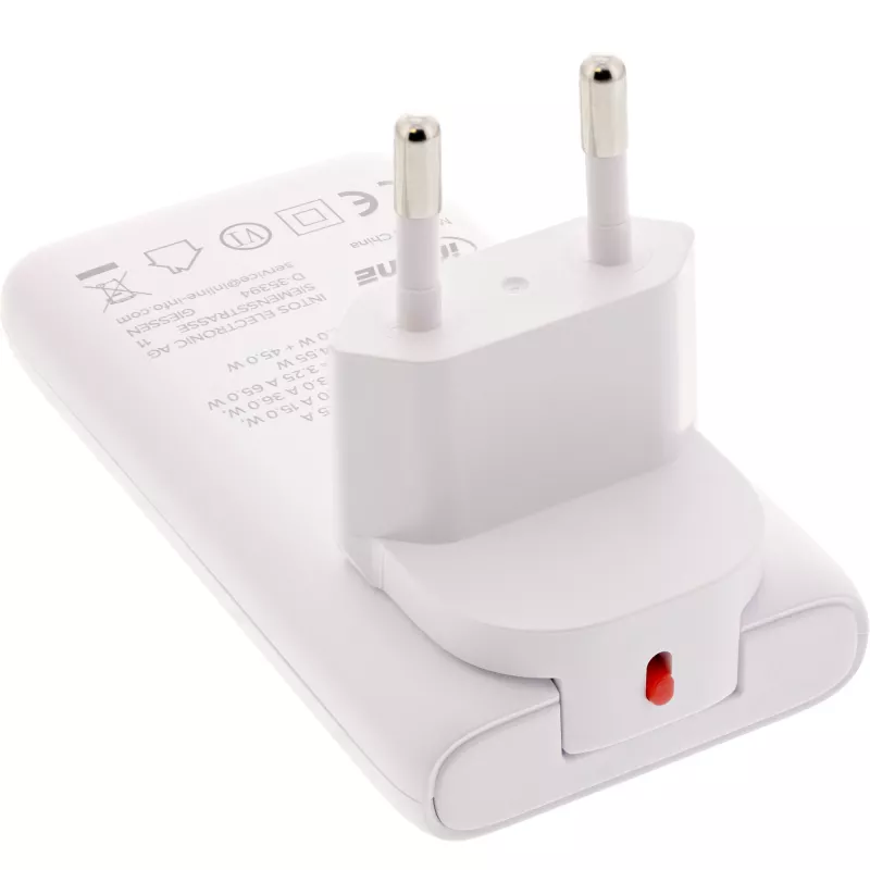 Fonte de alimentação USB InLine 31519C Dual USB-C 65W – conectores Dual USB-C, 65 W de potência total