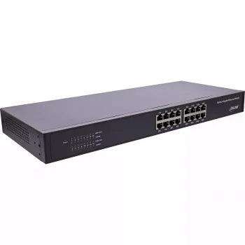 Switch de rede InLine Gigabit 16 portas, 1Gb/s, 19 polegadas 1U, sem ventoinha