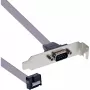 Chapa de slot InLine DB9 conector macho para header interno de 10 pinos direto 1:1 0,6 m