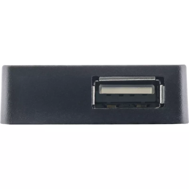 Hub USB 2.0 InLine 4 portas, conector macho Type-A para 4x conector fêmea Type-A, preto, 30 cm