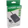 Hub USB 2.0 InLine 4 portas, conector macho Type-A para 4x conector fêmea Type-A, preto, 30 cm